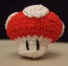 Super Mushroom aus dem Spiel 'Supermario' (gehkelt)